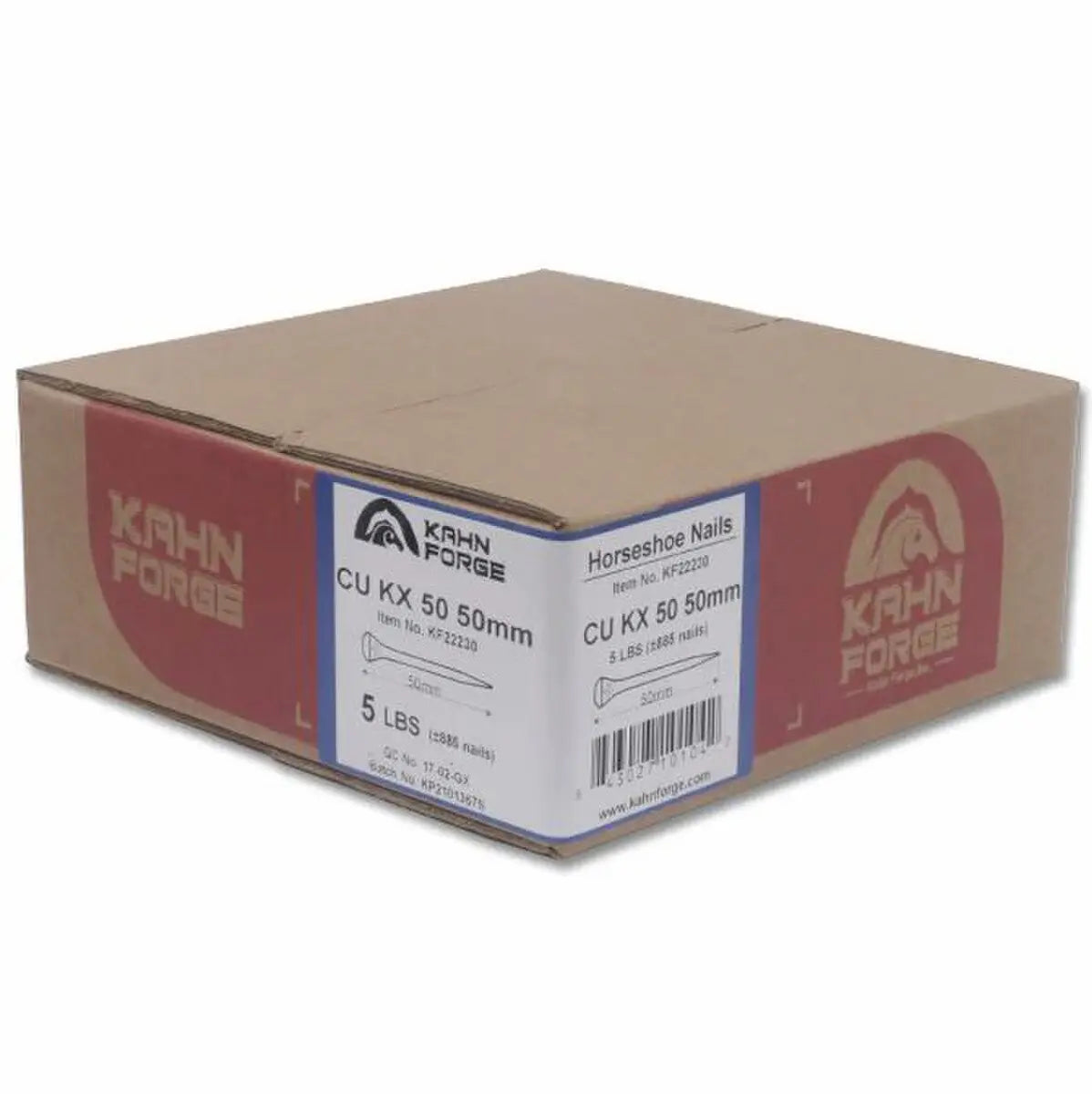 Clou Kahn Forge KX en boîte de 5 lbs (cuivre) pour maréchal-ferrant