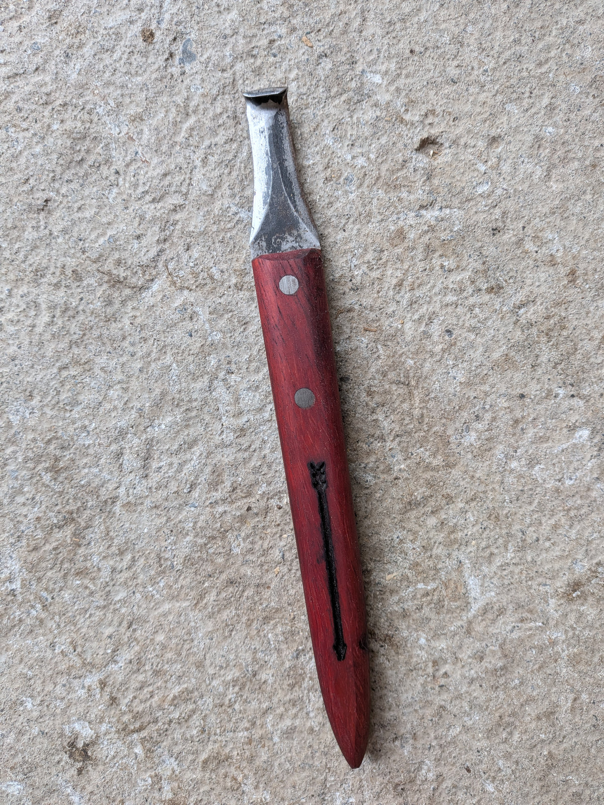 Couteau de fourchette Fletcher avec manche allongé en bois