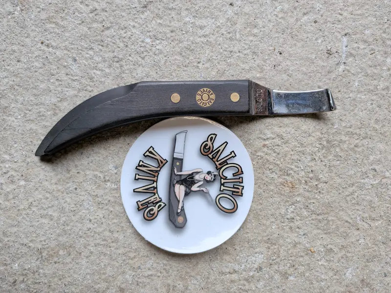 Lame du couteau Salcito fabriquée pour maréchal-ferrant, vendu à La Boutique SMF