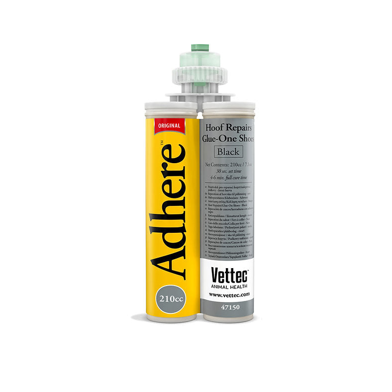 Vettec Adhere 210 cc — colle à prise rapide pour coller les fers et réparer les sabots